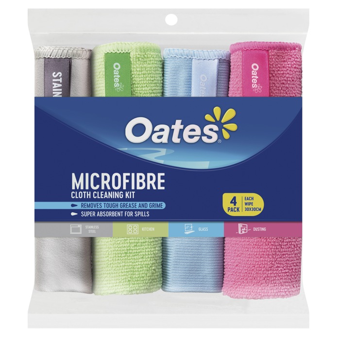 Microfibre Cloth Cleaning Kit - 4 Pack